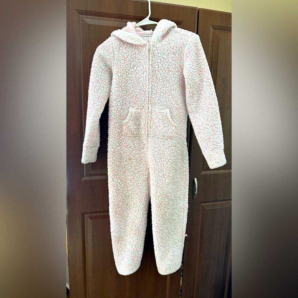Youth girls fuzzy onesie.